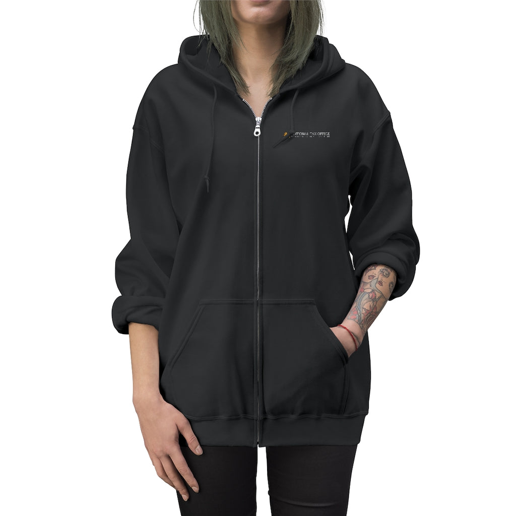National Tax Office Logo Embroidered Zip Up Hoodie
