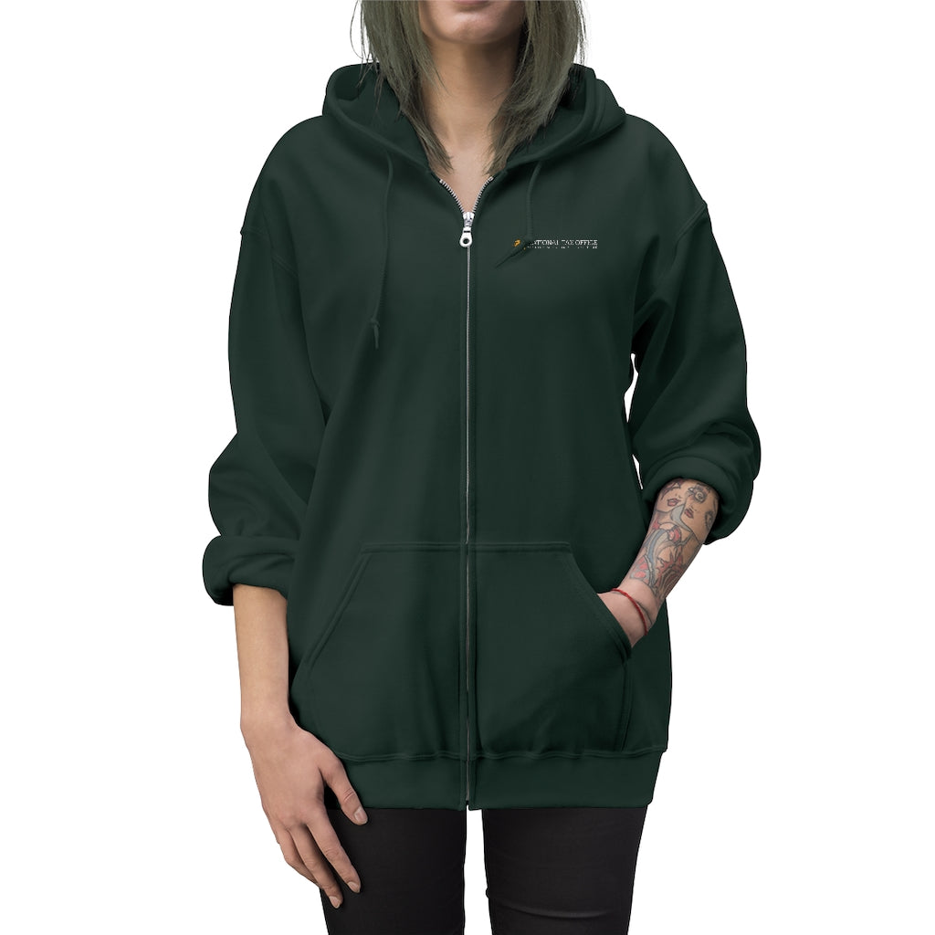 National Tax Office Logo Embroidered Zip Up Hoodie