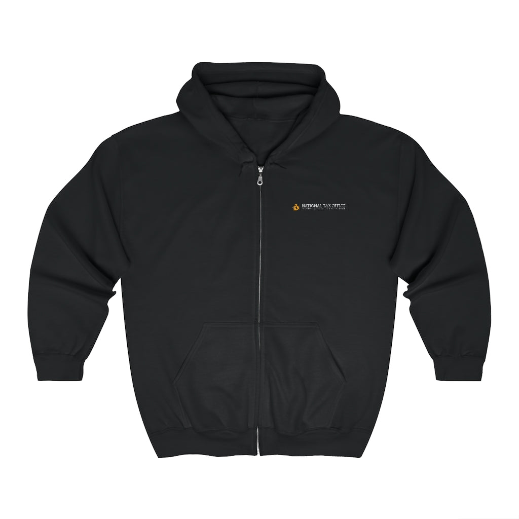 National Tax Office Logo Embroidered Zip Up Hoodie
