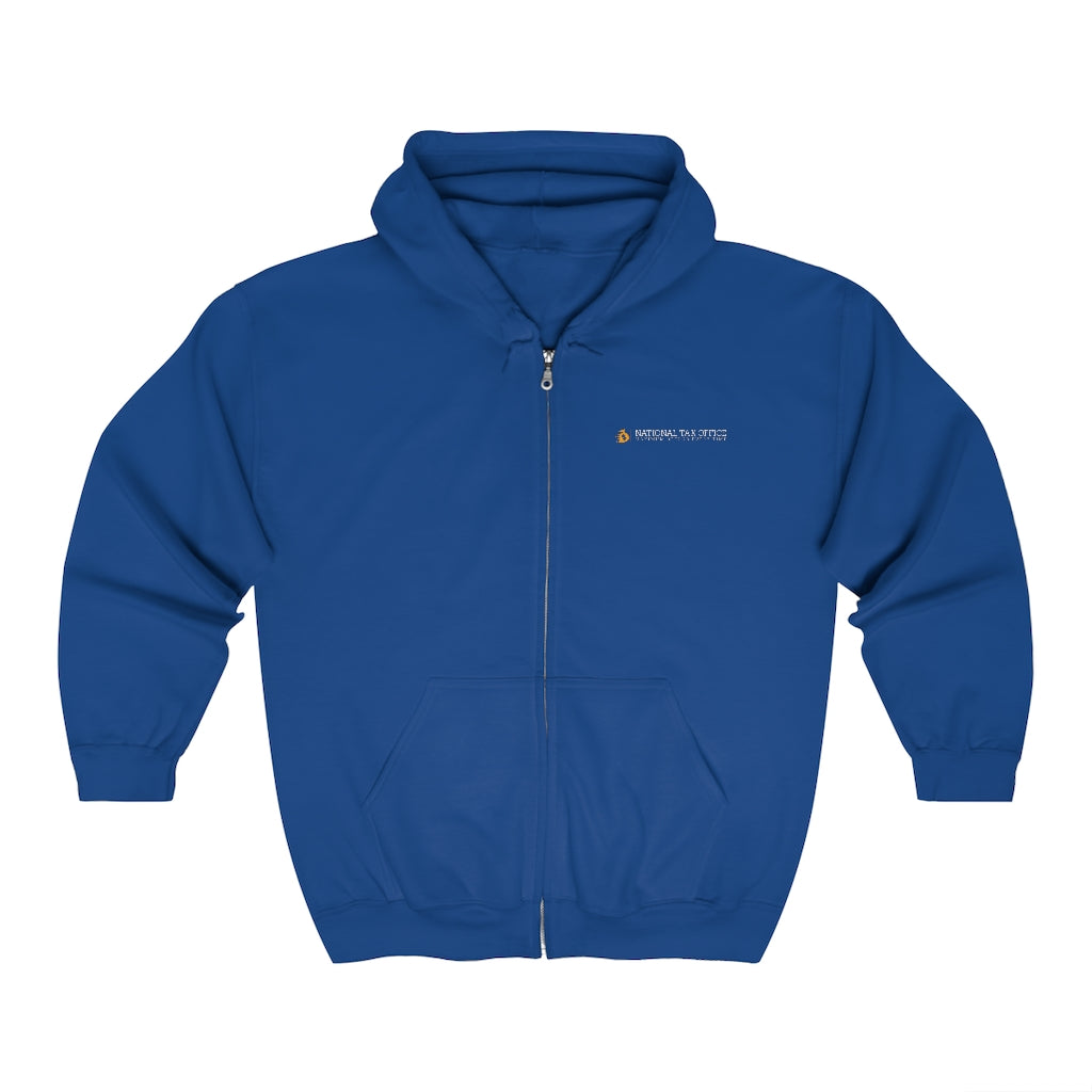 National Tax Office Logo Embroidered Zip Up Hoodie