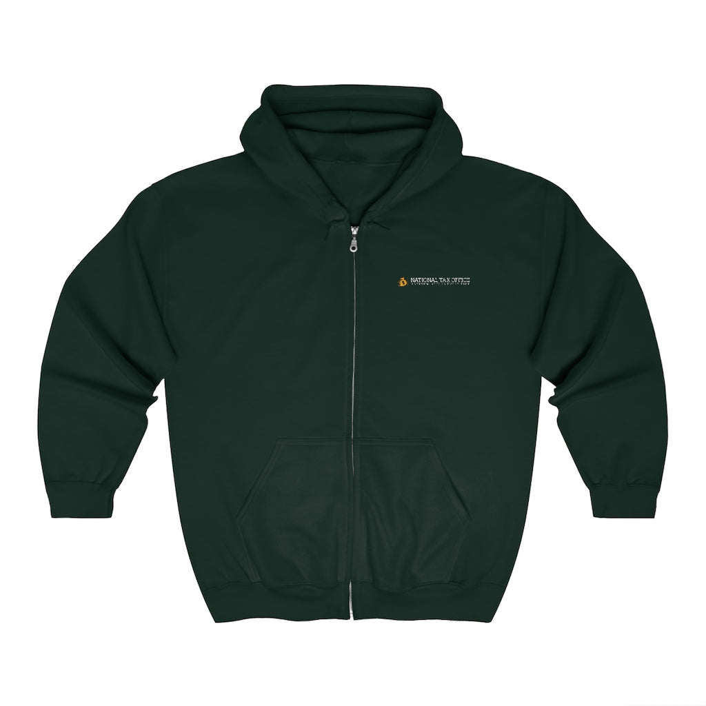 National Tax Office Logo Embroidered Zip Up Hoodie