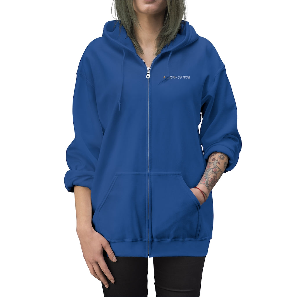 National Tax Office Logo Embroidered Zip Up Hoodie