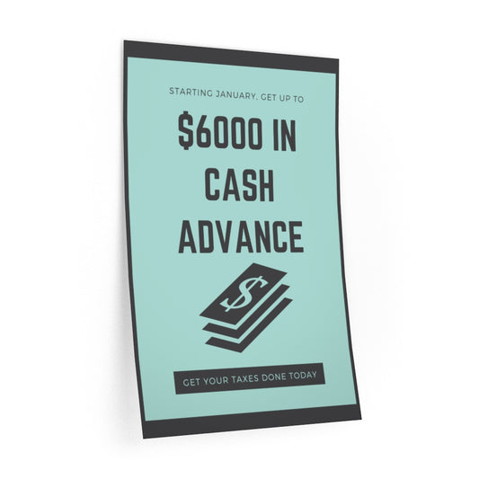 $6K IN CASH ADVANCE (WALL DECAL)
